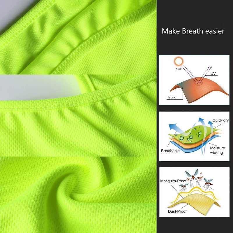 hikevalley Balaclava Face Mask Adjustable Windproof UV Protection Hood (US, Alpha, One Size, Green) - Image 5